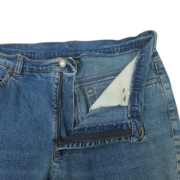 Lauren Jeans Ralph Lauren Crop Denim Womens Size 12 HIgh Rise Stretch Capri - Picture 7 of 16